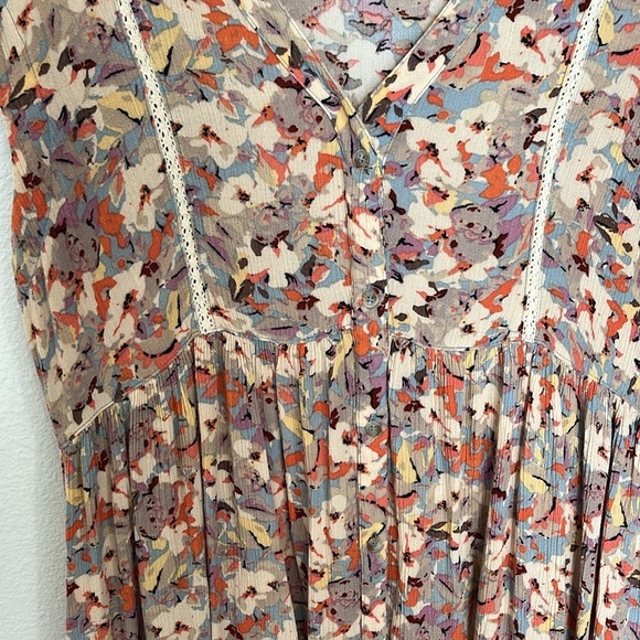 Anthropologie Vanessa Virginia Floral Feminine Boho Spring Button Blouse Size M - Picture 4 of 7